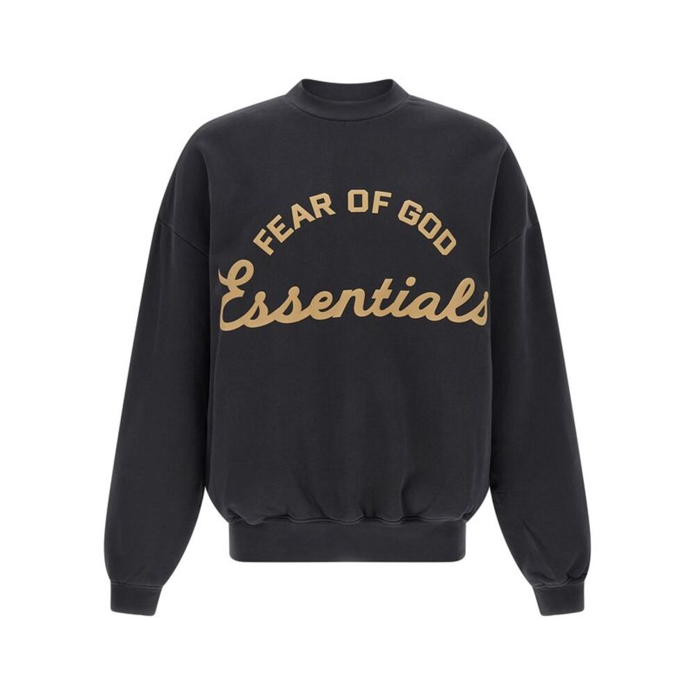 FEAR OF GOD ESSENTIAL Black Cotton Men's Sweatshirt